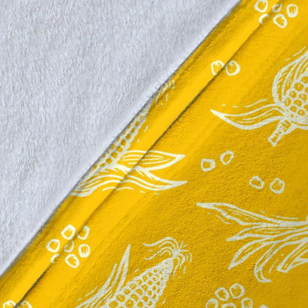 Corn Yellow Pattern Print Blanket-grizzshop