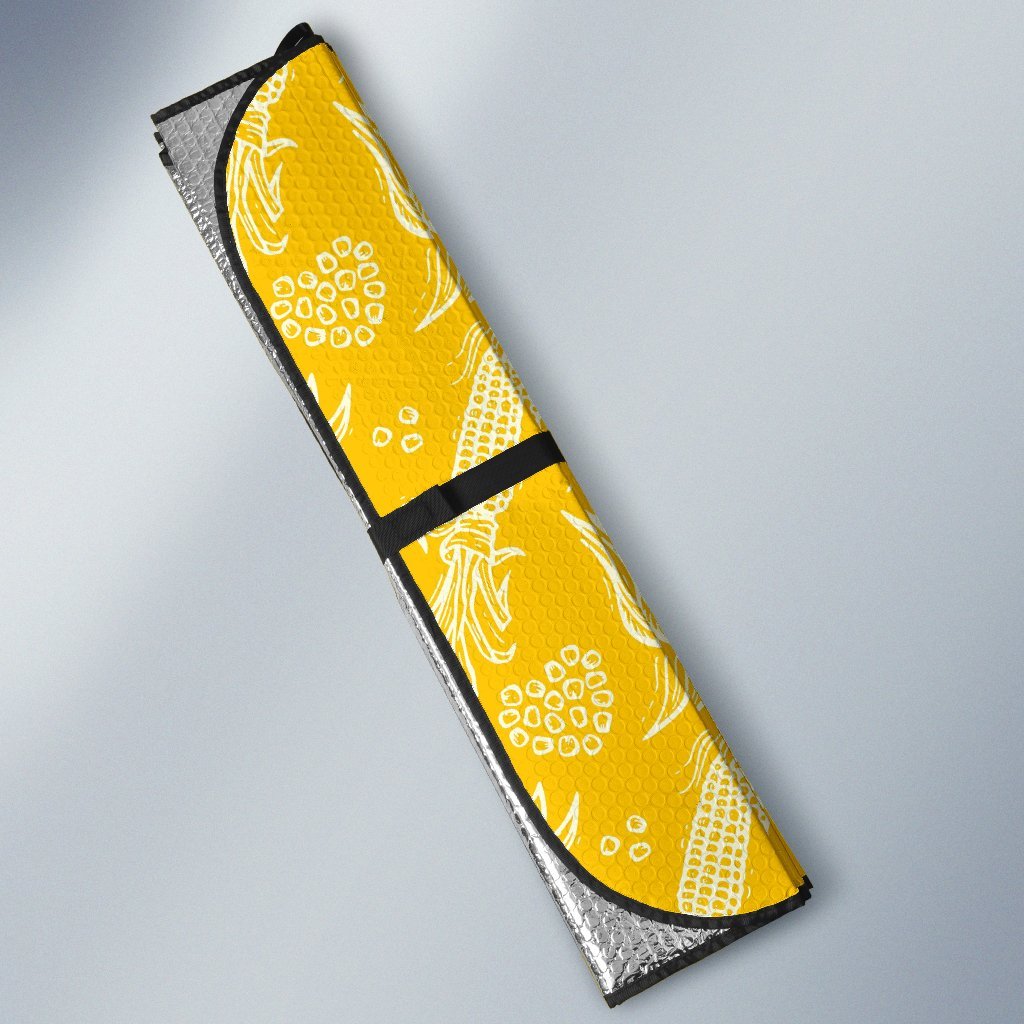 Corn Yellow Pattern Print Car Sun Shade-grizzshop