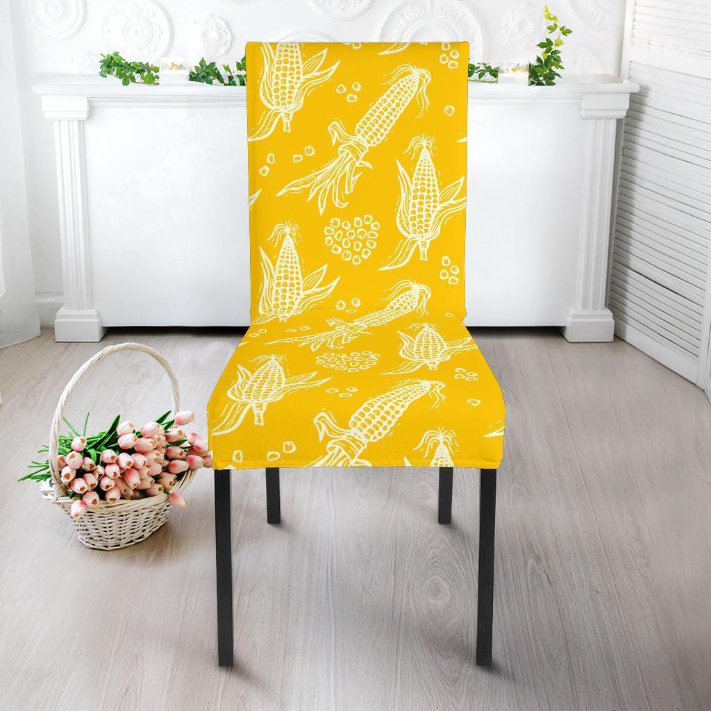 Corn Yellow Pattern Print Chair Cover-grizzshop