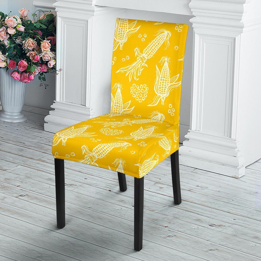 Corn Yellow Pattern Print Chair Cover-grizzshop