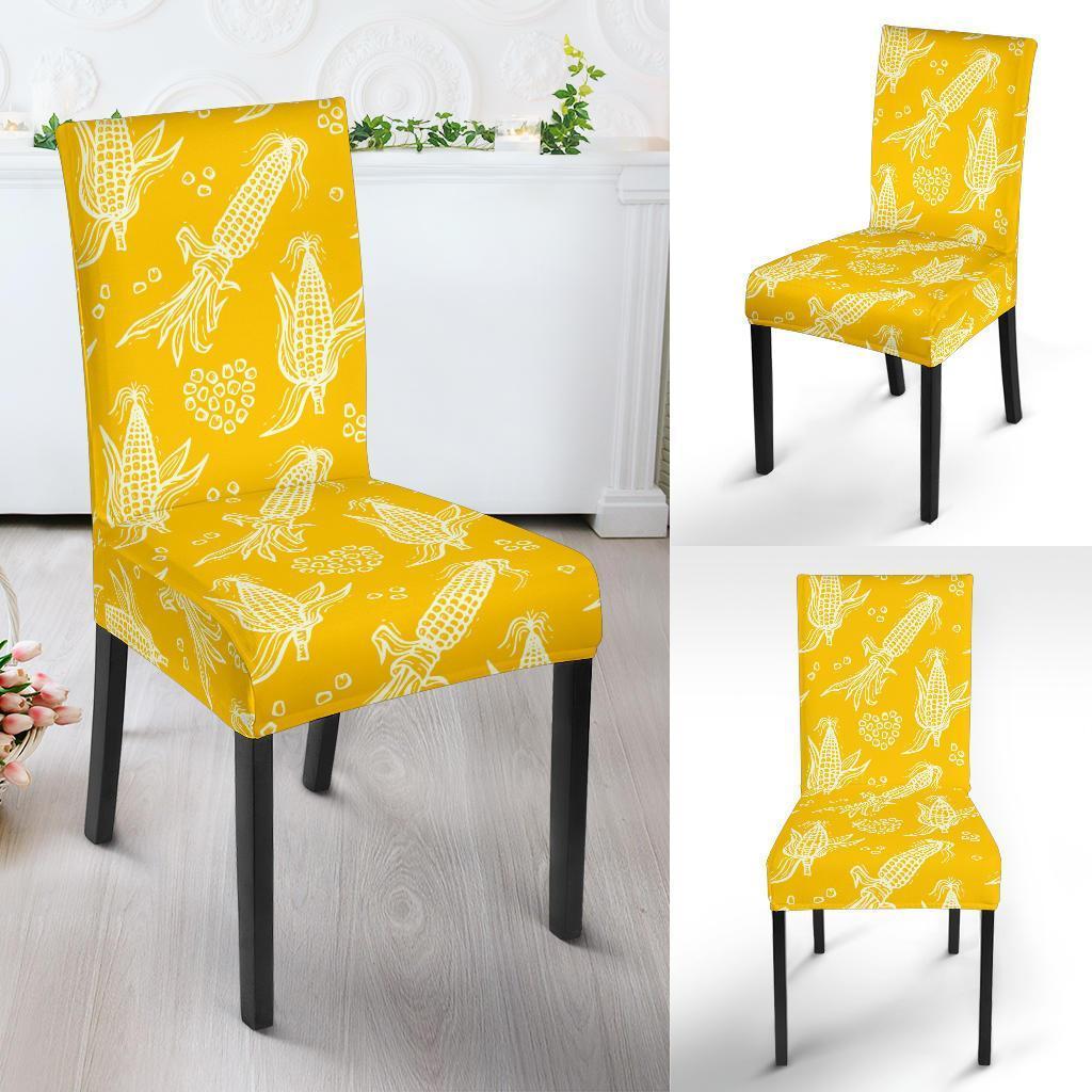 Corn Yellow Pattern Print Chair Cover-grizzshop