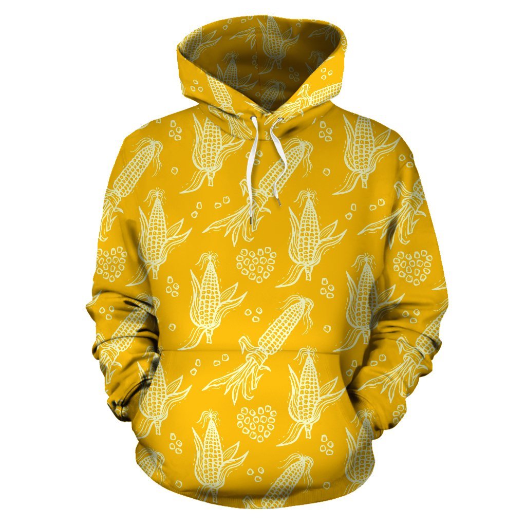 Corn Yellow Pattern Print Men Women Pullover Hoodie-grizzshop