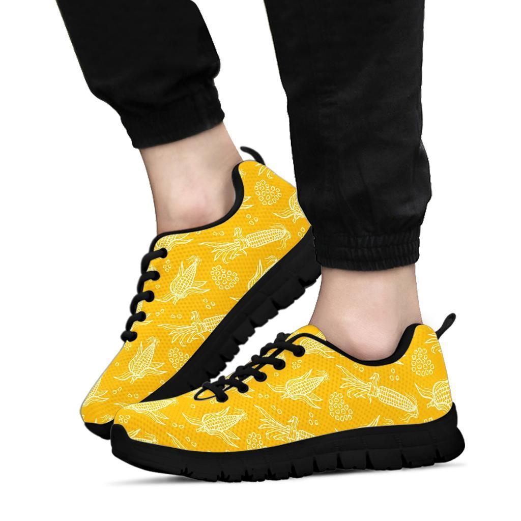 Corn Yellow Pattern Print Sneaker Shoes For Men Women-grizzshop