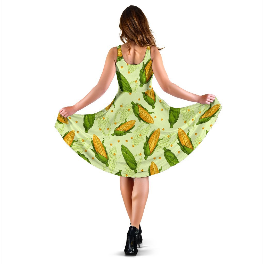 Corn Pattern Print Dress-grizzshop