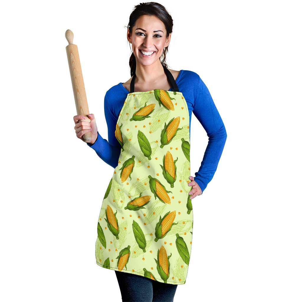 Corn Pattern Print Women's Apron-grizzshop