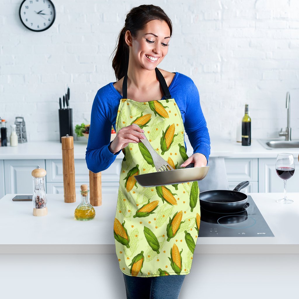 Corn Pattern Print Women's Apron-grizzshop