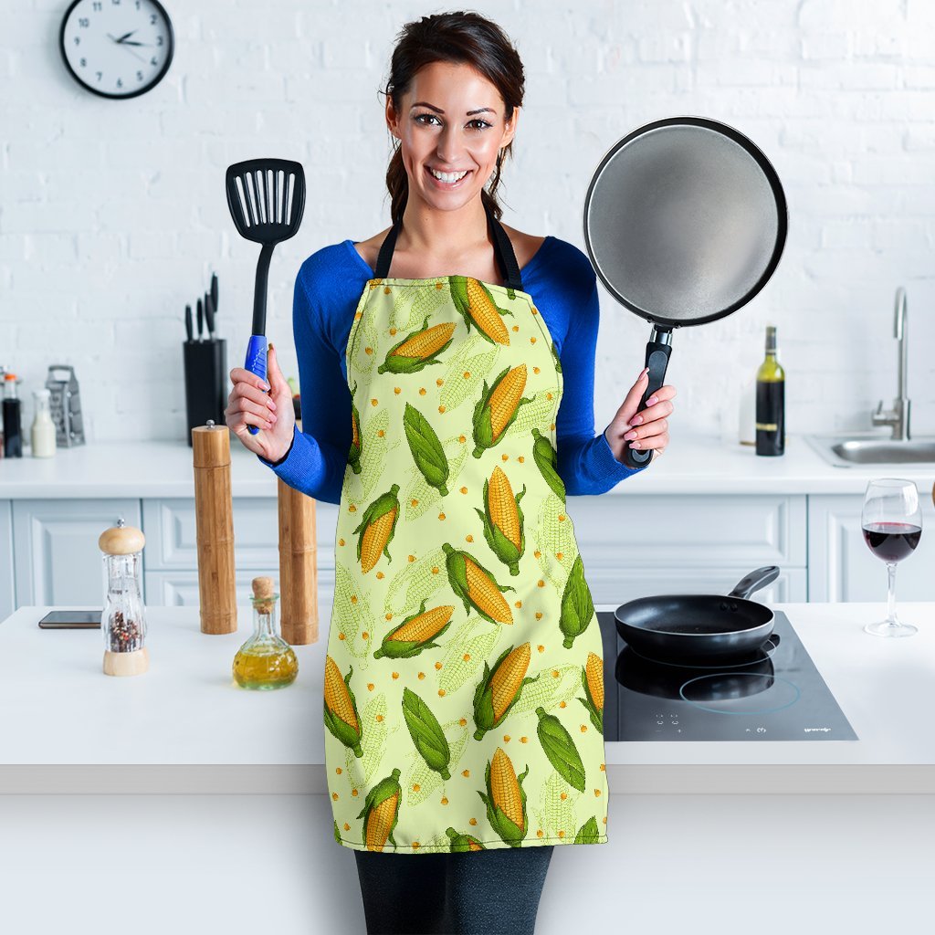 Corn Pattern Print Women's Apron-grizzshop
