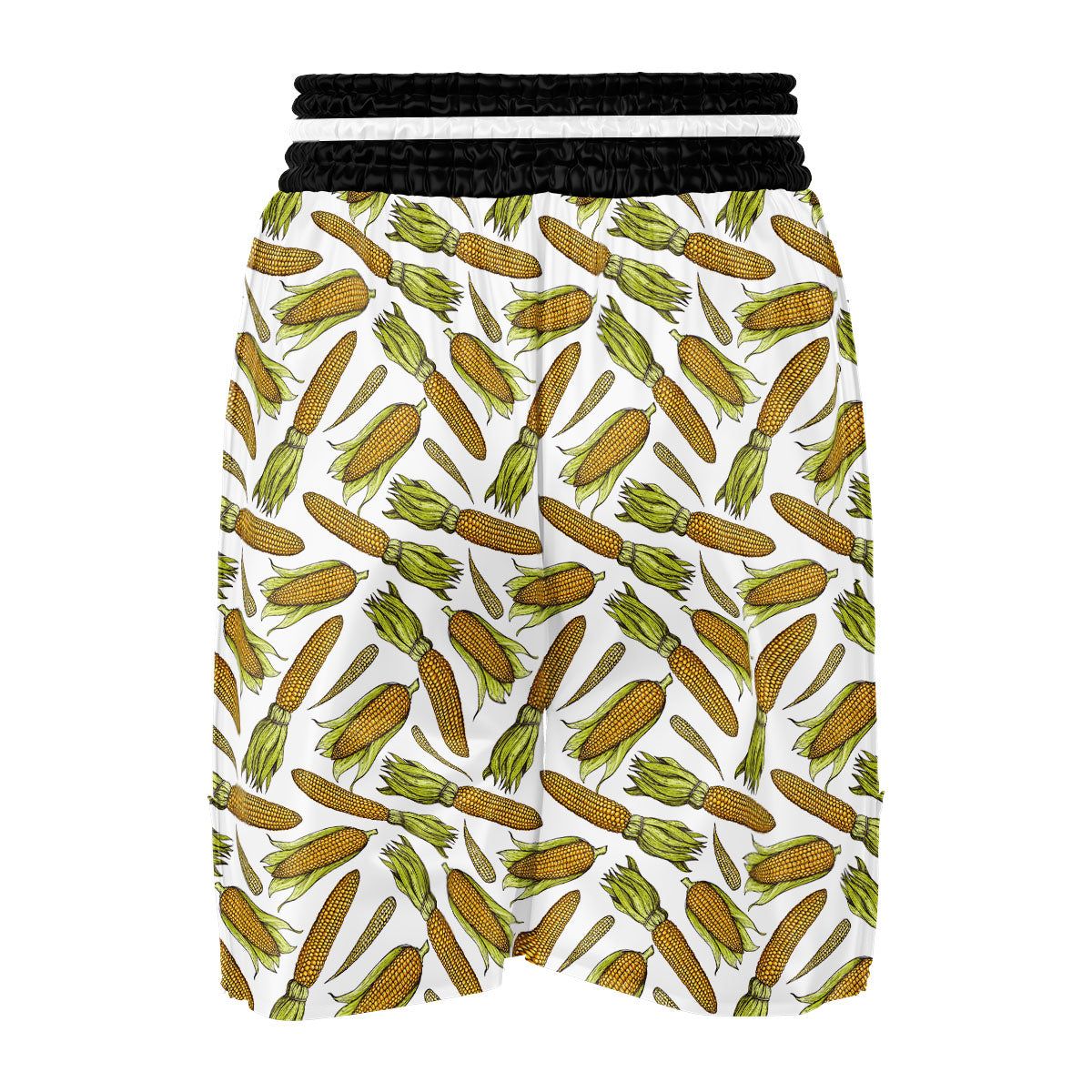 Corncob Hand-Drawn Print Pattern Boxing Shorts-grizzshop