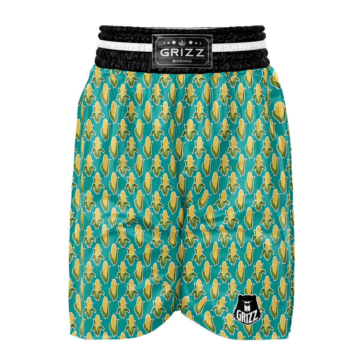 Corncob Print Pattern Boxing Shorts-grizzshop