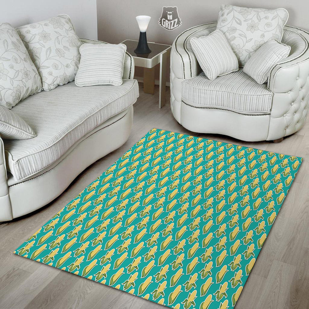Corncob Print Pattern Floor Mat-grizzshop