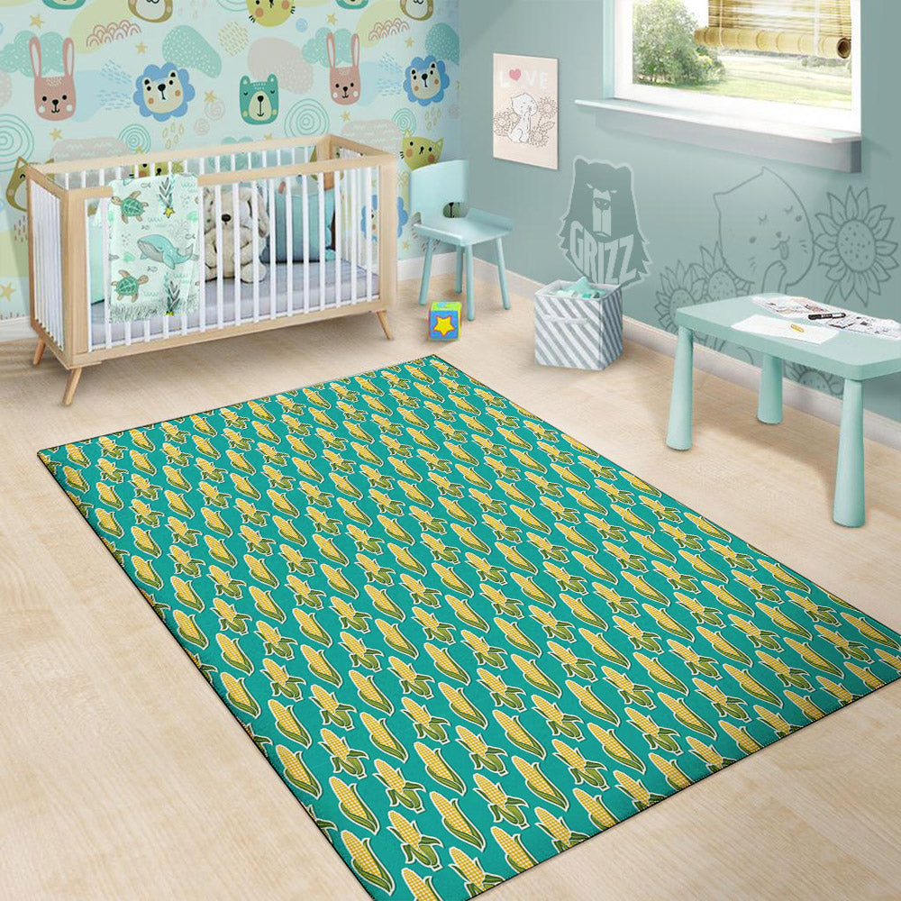 Corncob Print Pattern Floor Mat-grizzshop