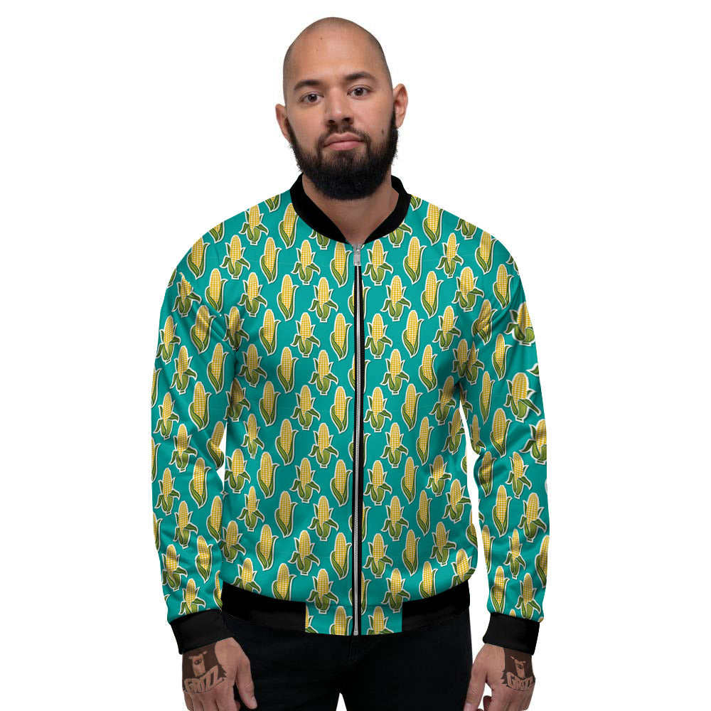 Corncob Print Pattern Men's Bomber Jacket-grizzshop
