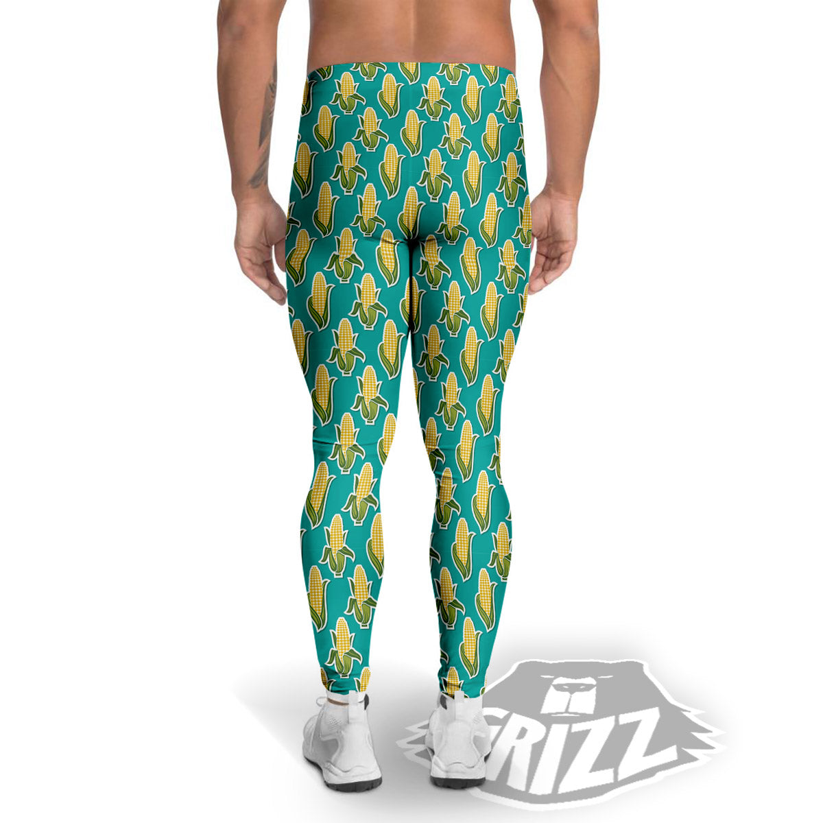 Corncob Print Pattern Men's Leggings-grizzshop