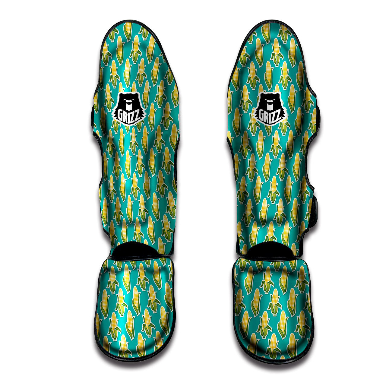 Corncob Print Pattern Muay Thai Shin Guards-grizzshop