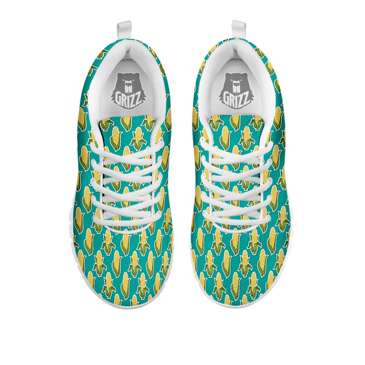 Corncob Print Pattern White Sneaker-grizzshop
