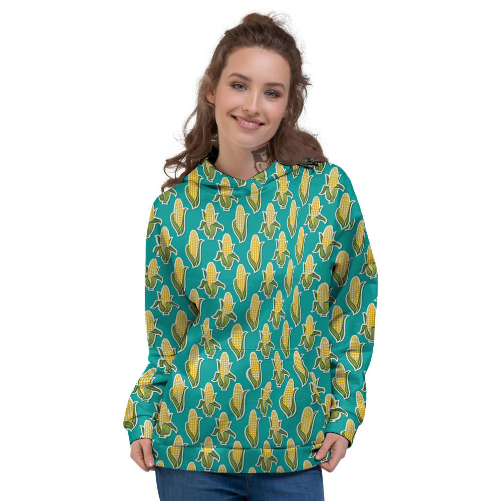 Corncob Print Pattern Women's Hoodie-grizzshop