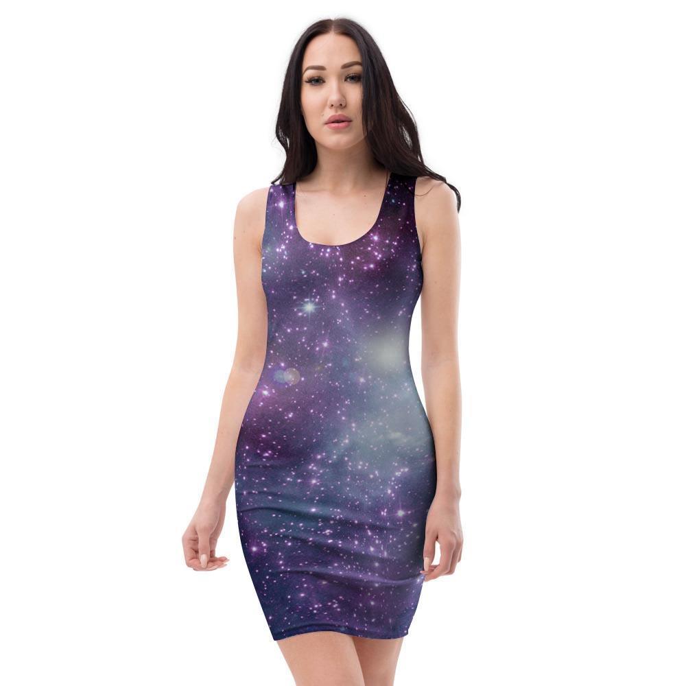 Cosmic Galaxy Space Bodycon Dress-grizzshop