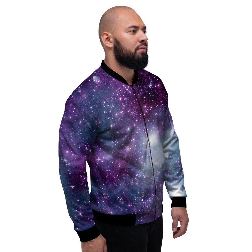 Cosmic Galaxy Space Men's Bomber Jacket-grizzshop