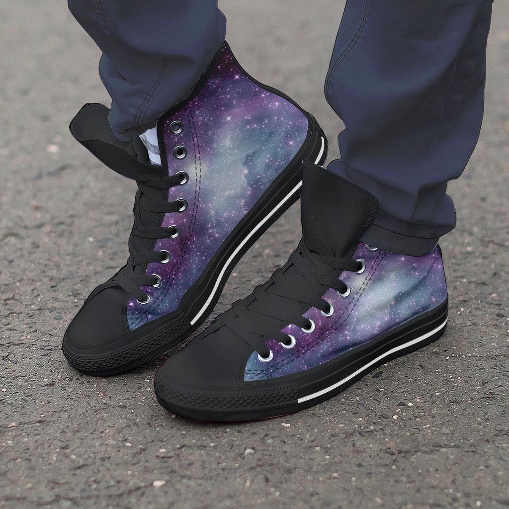 Cosmic Galaxy Space Men's High Top Shoes-grizzshop