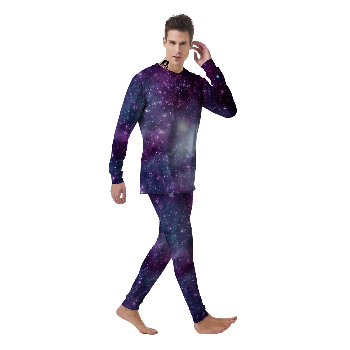 Cosmic Galaxy Space Men's Pajamas-grizzshop