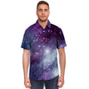 Cosmic Galaxy Space Men's Short Sleeve Shirt-grizzshop