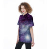 Cosmic Galaxy Space Women's Short Sleeve Shirts-grizzshop