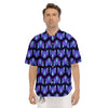 Cosmic Polygonal Wolf Print Pattern Men's Short Sleeve Shirts-grizzshop