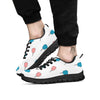 Cotton Candy Blue And Pink Print Pattern Black Sneaker-grizzshop