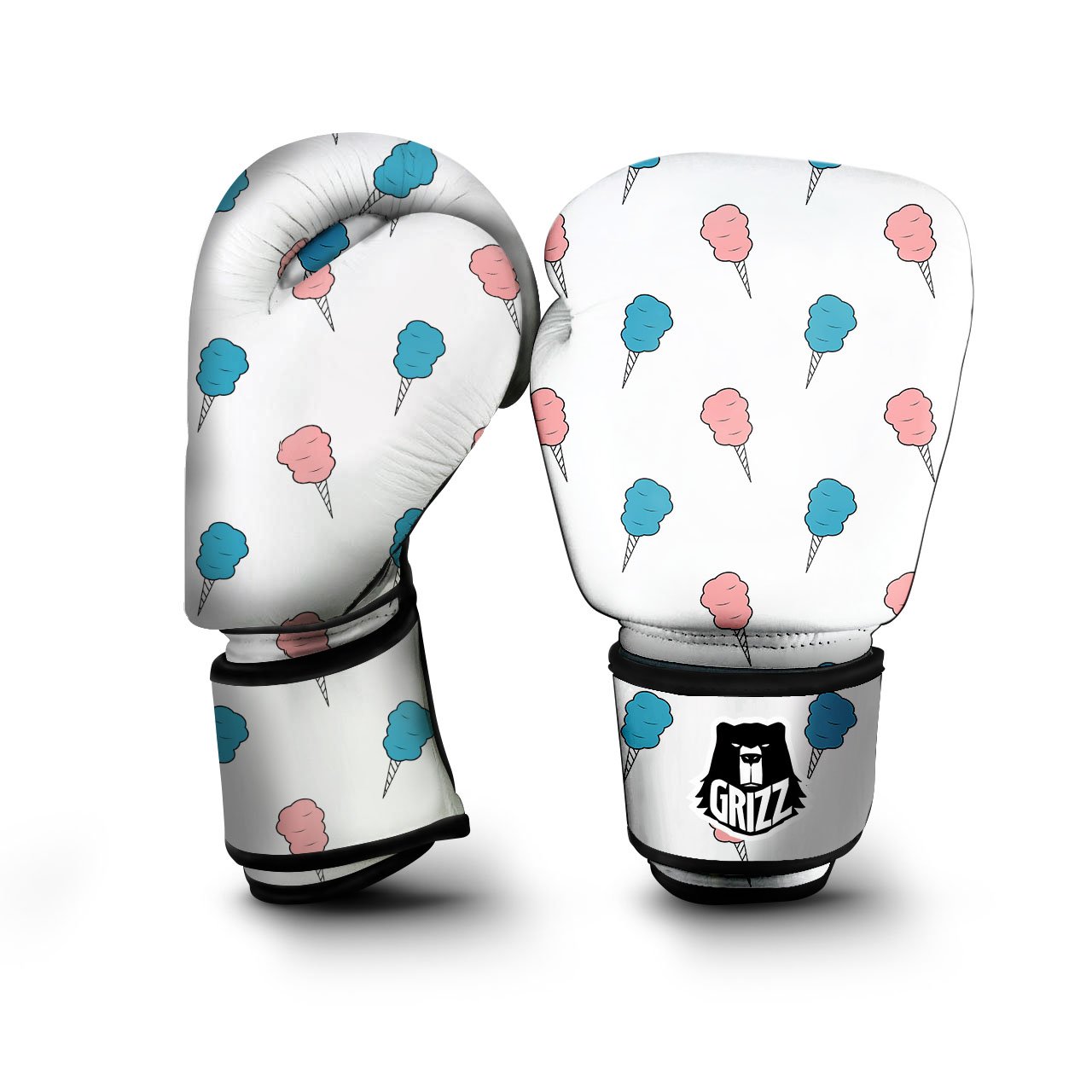 Cotton Candy Blue And Pink Print Pattern Boxing Gloves-grizzshop