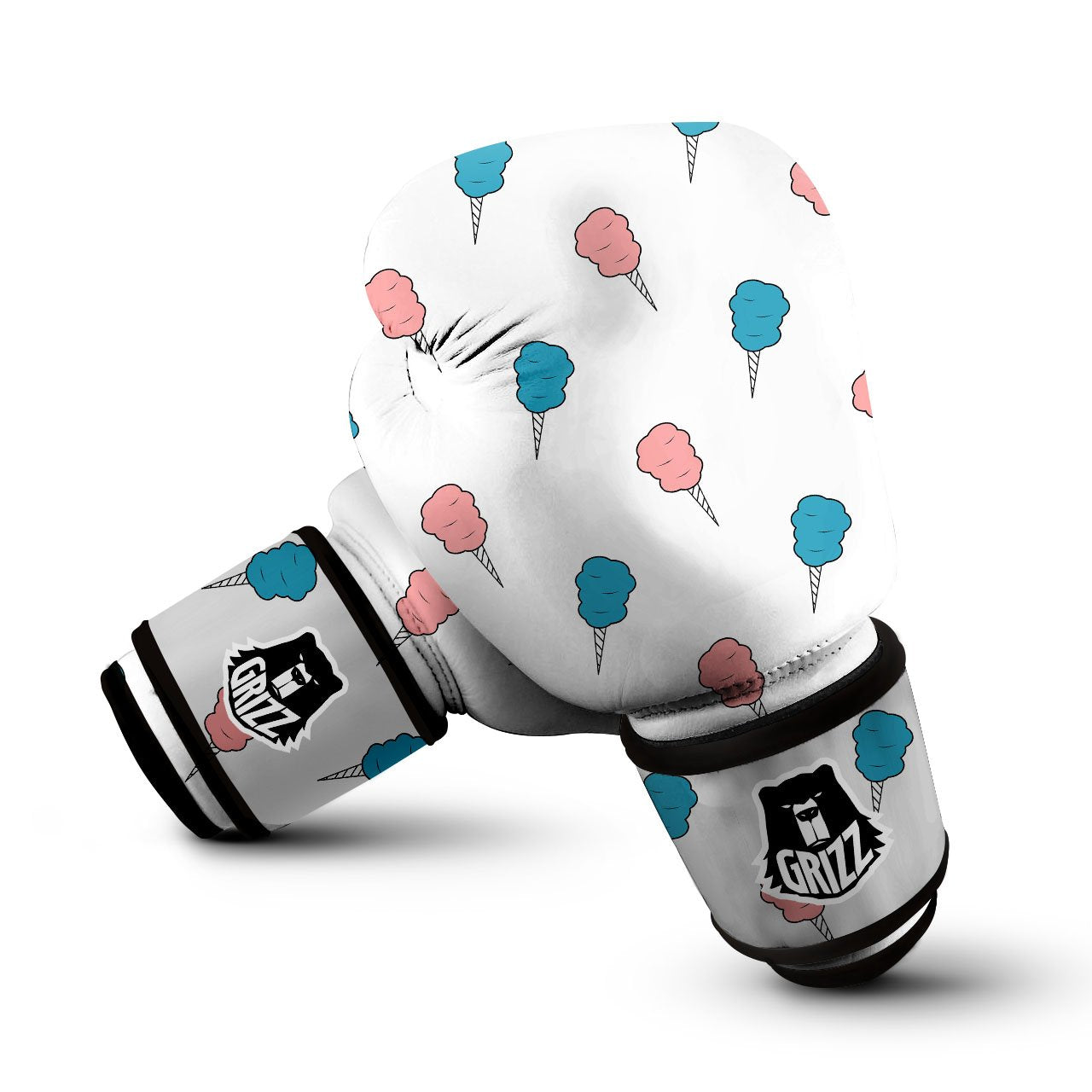 Cotton Candy Blue And Pink Print Pattern Boxing Gloves-grizzshop