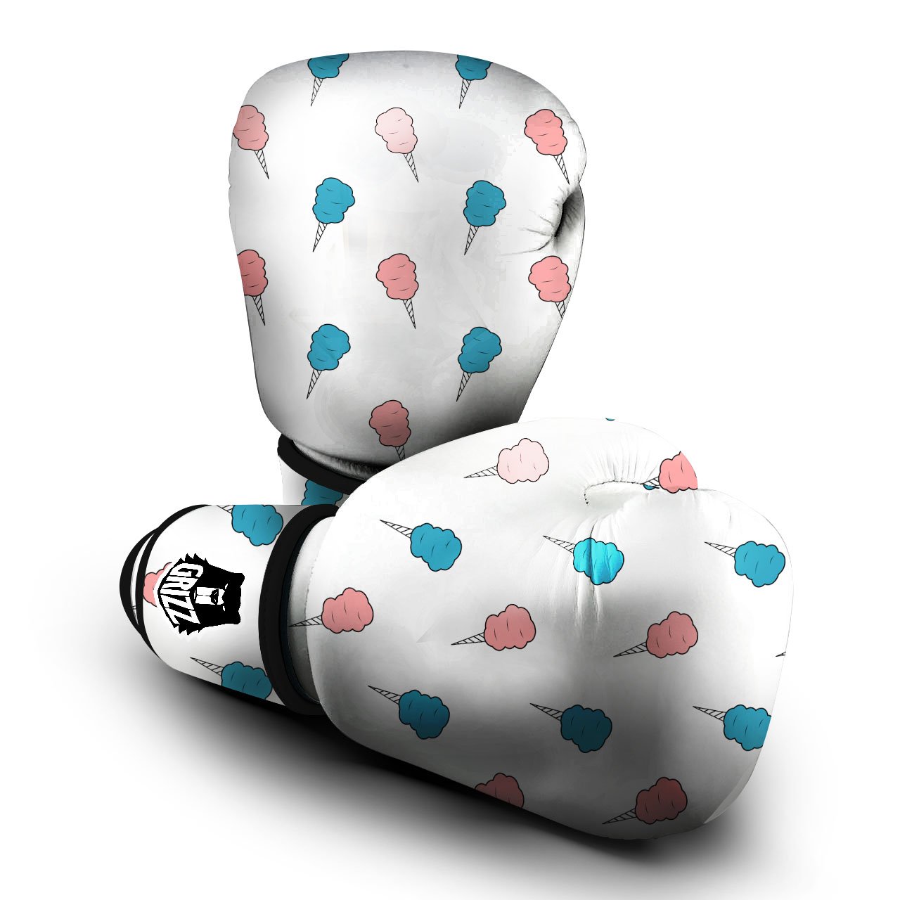 Cotton Candy Blue And Pink Print Pattern Boxing Gloves-grizzshop