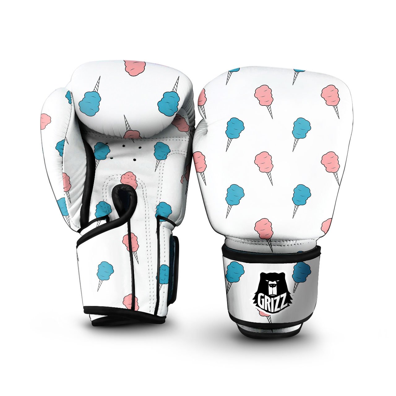 Cotton Candy Blue And Pink Print Pattern Boxing Gloves-grizzshop
