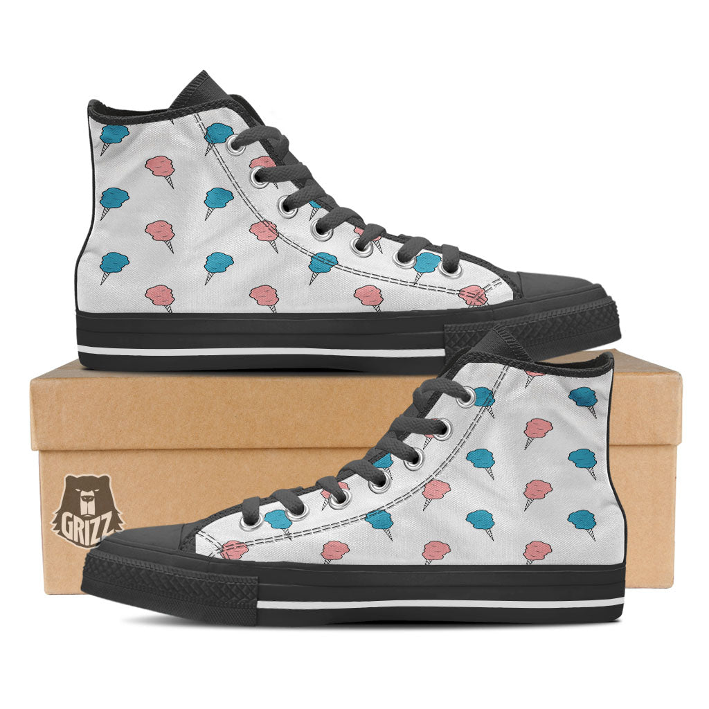 Cotton Candy Blue And Pink Print Pattern High Top Shoes-grizzshop