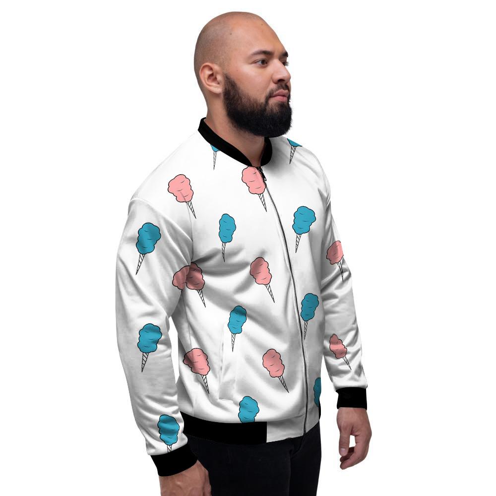 Cotton Candy Blue And Pink Print Pattern Men's Bomber Jacket-grizzshop