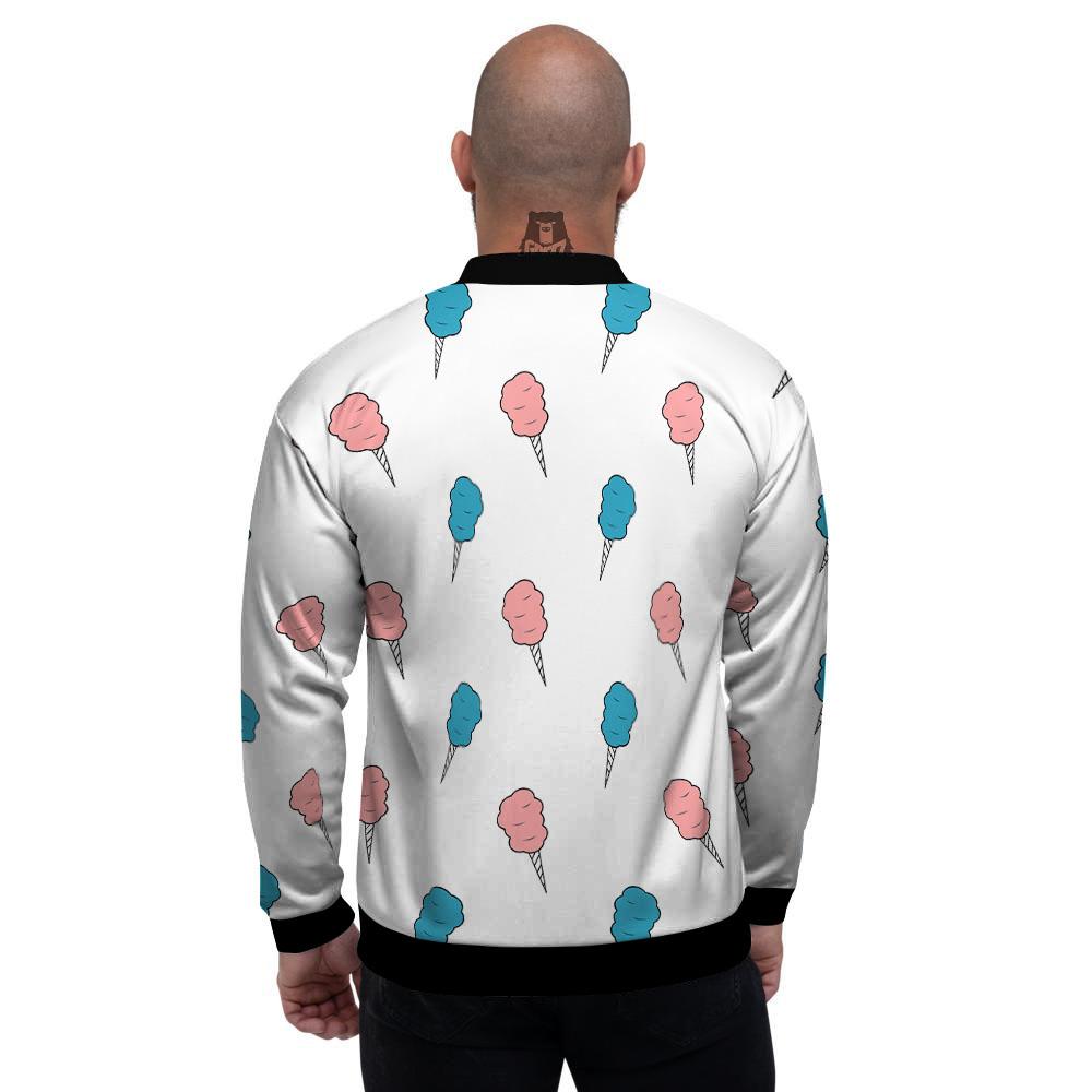 Cotton Candy Blue And Pink Print Pattern Men's Bomber Jacket-grizzshop