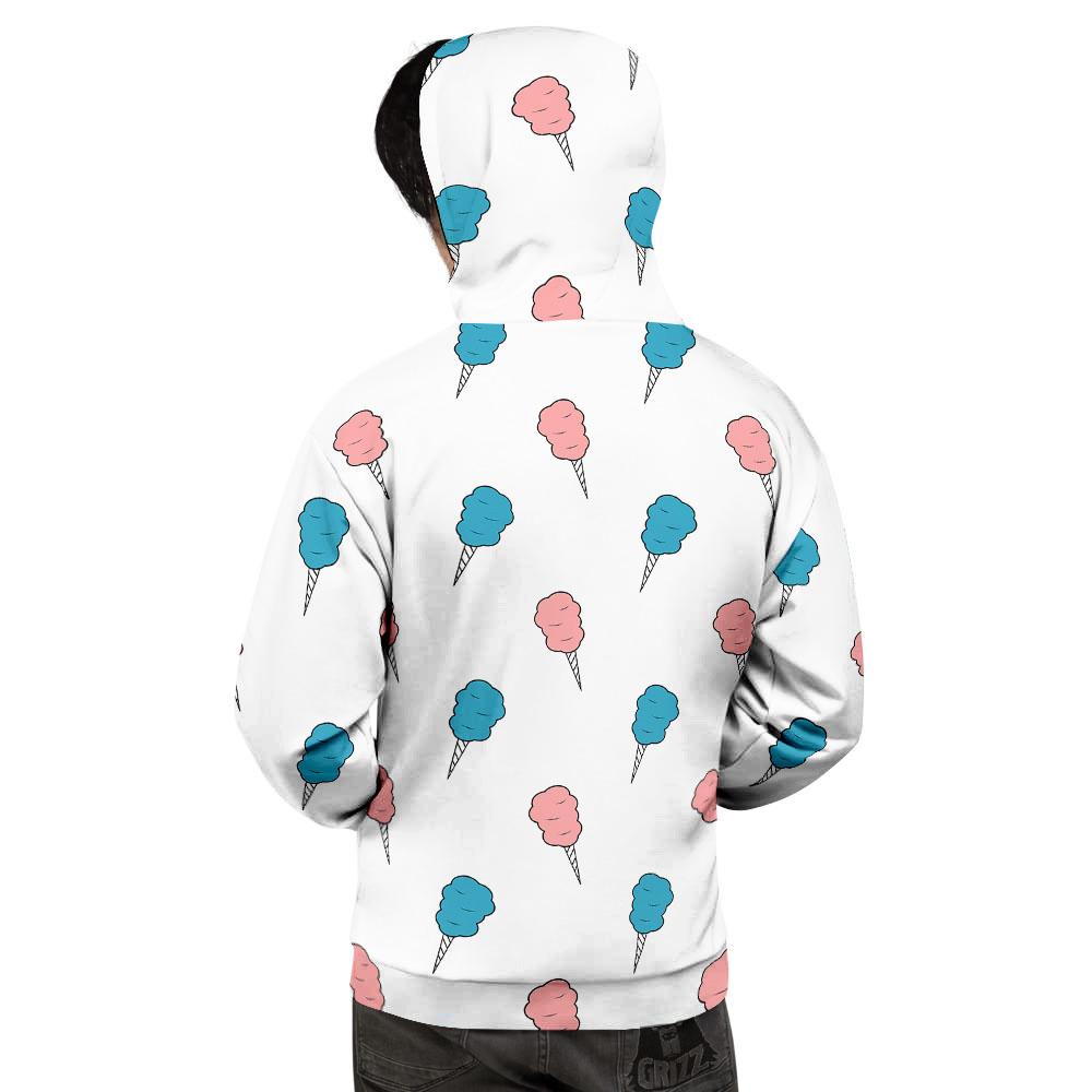 Cotton Candy Blue And Pink Print Pattern Men's Hoodie-grizzshop