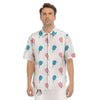 Cotton Candy Blue And Pink Print Pattern Men's Short Sleeve Shirts-grizzshop