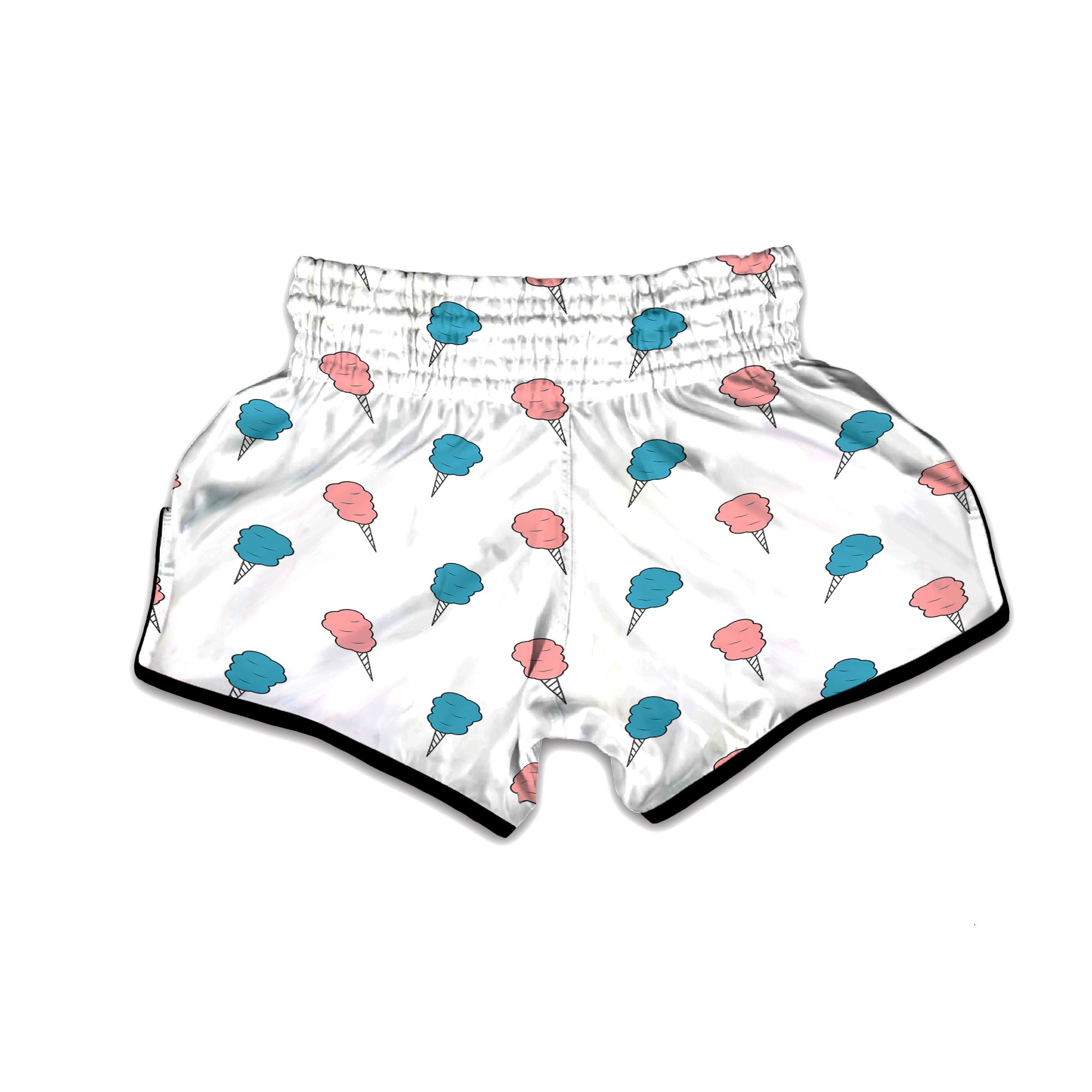 Cotton Candy Blue And Pink Print Pattern Muay Thai Boxing Shorts-grizzshop