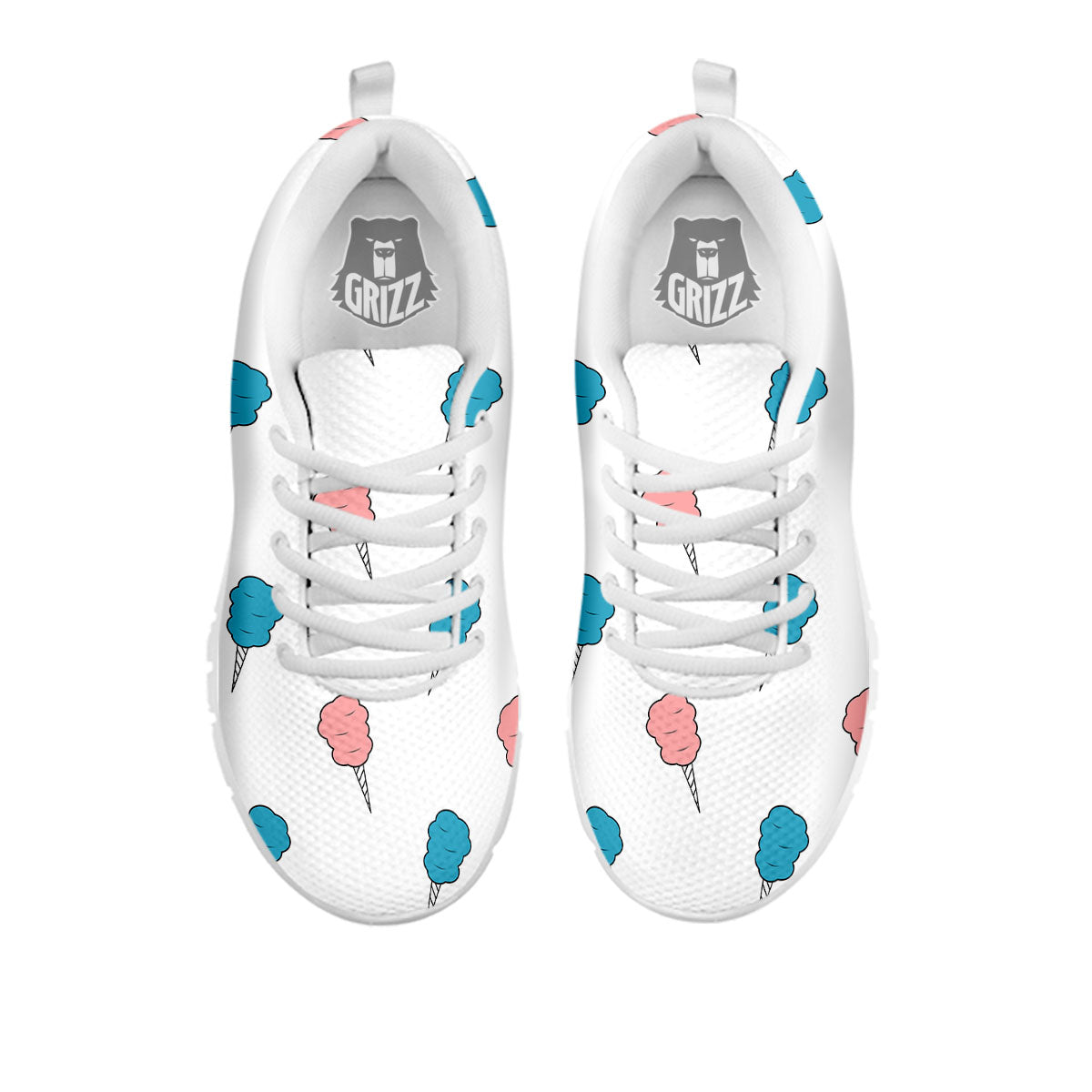 Cotton Candy Blue And Pink Print Pattern White Sneaker-grizzshop