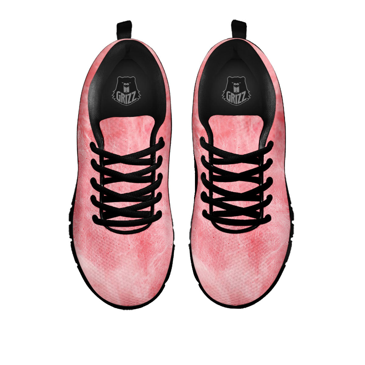 Cotton Candy Pink Print Black Sneaker-grizzshop