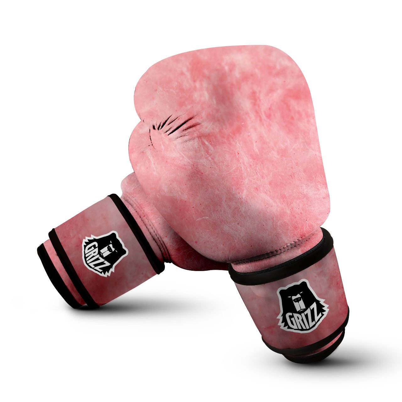 Cotton Candy Pink Print Boxing Gloves-grizzshop
