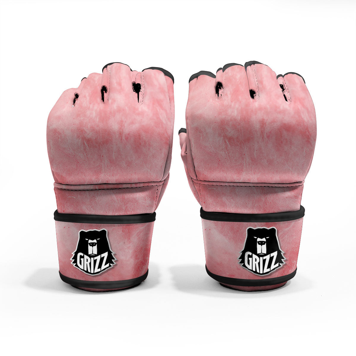 Cotton Candy Pink Print MMA Gloves-grizzshop