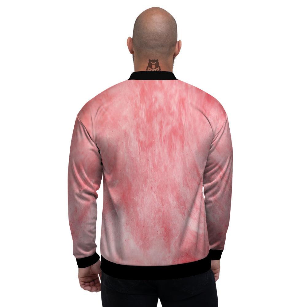 Cotton Candy Pink Print Men's Bomber Jacket-grizzshop