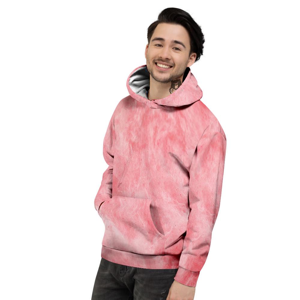 Cotton Candy Pink Print Men's Hoodie-grizzshop