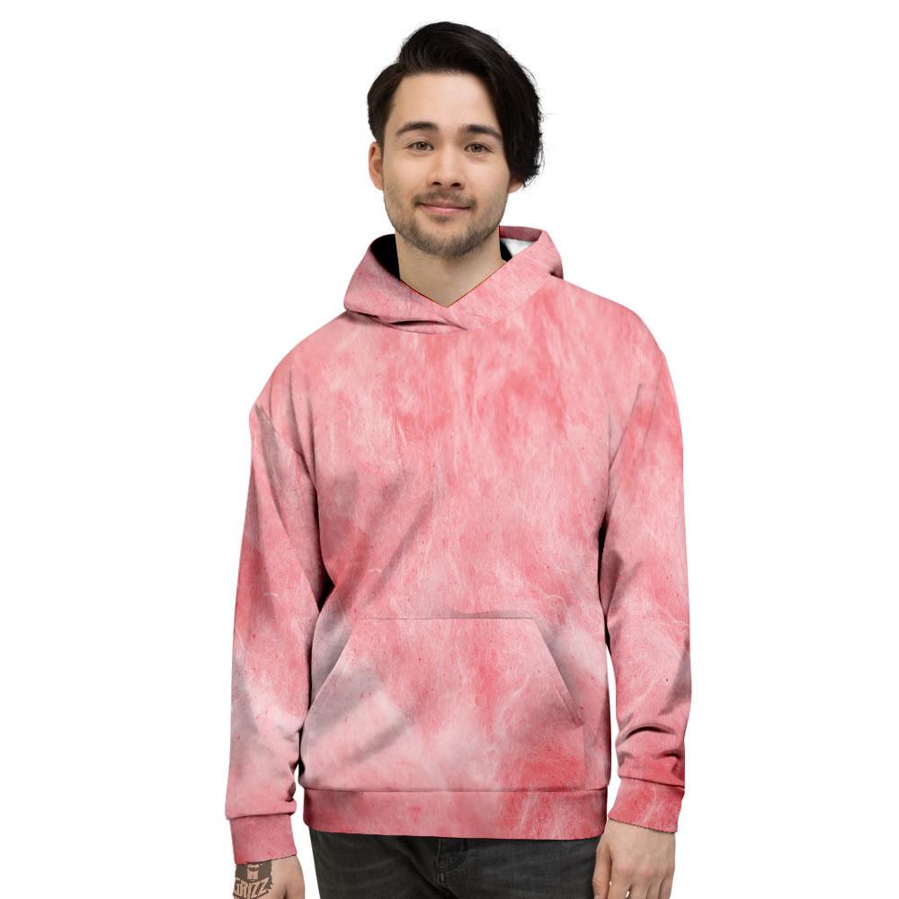 Cotton Candy Pink Print Men's Hoodie-grizzshop