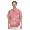 Cotton Candy Pink Print Men's Short Sleeve Shirts-grizzshop