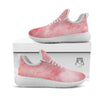 Cotton Candy Pink Print White Athletic Shoes-grizzshop