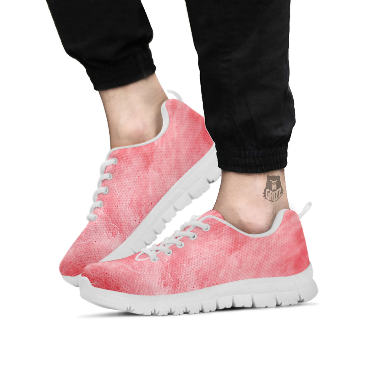 Cotton Candy Pink Print White Sneaker-grizzshop