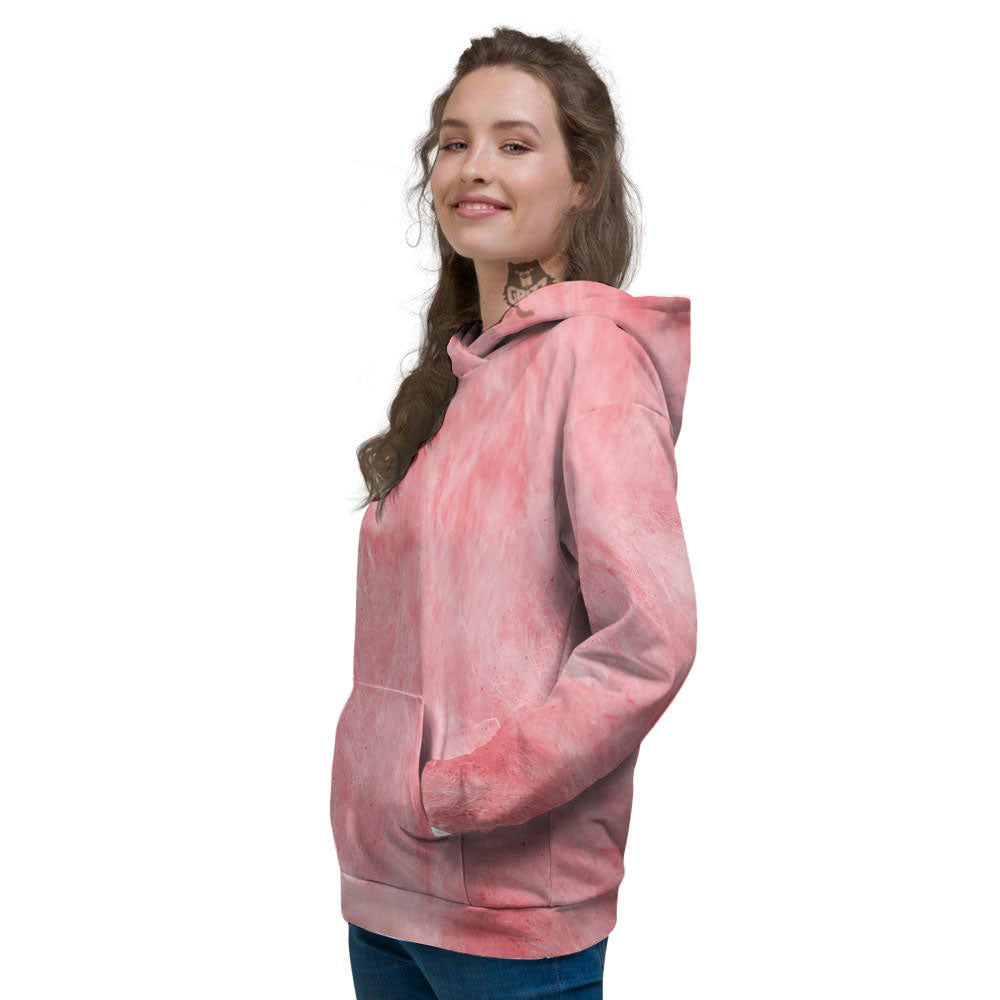 Cotton Candy Pink Print Women's Hoodie-grizzshop