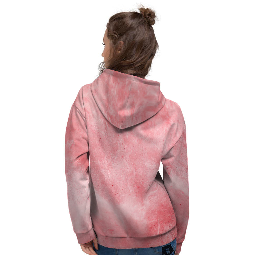 Cotton Candy Pink Print Women's Hoodie-grizzshop
